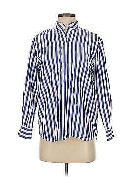 J.Crew 100% Cotton Stripes Blue Long Sleeve Button-Down Shirt Size 2