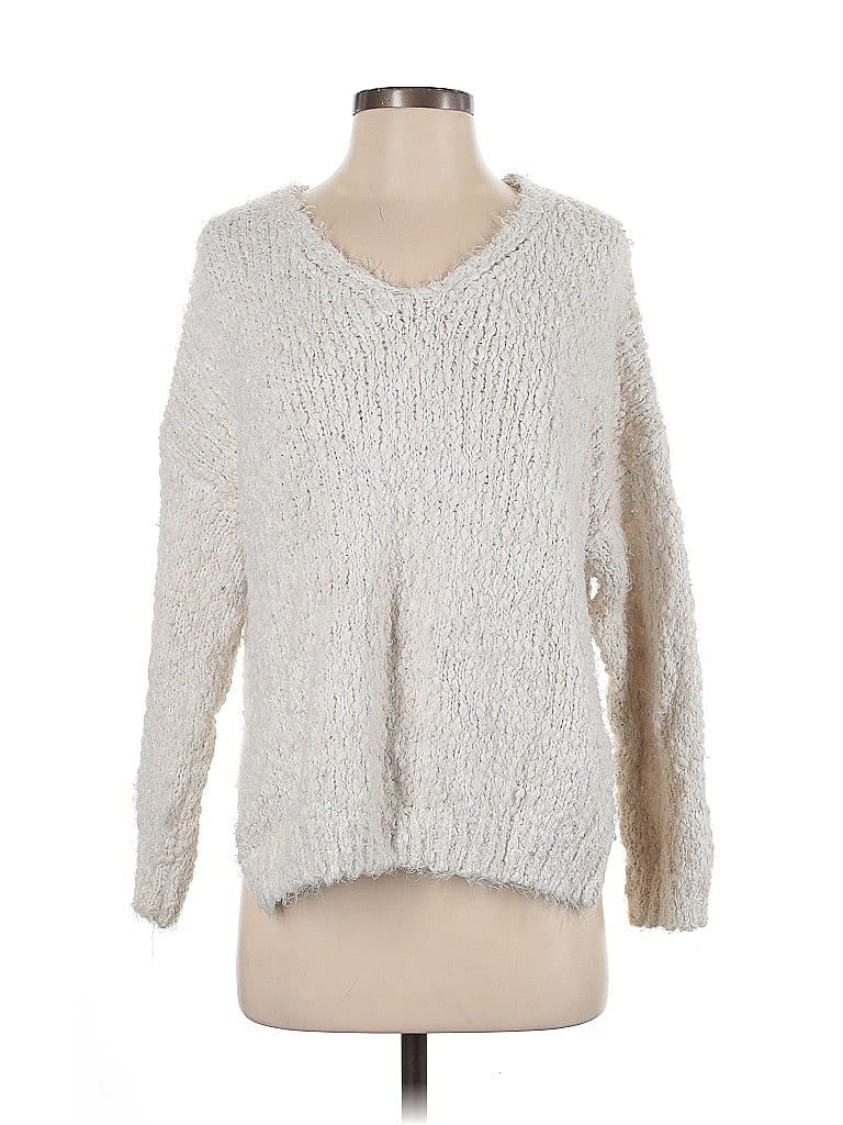 Pre-owned Lulus Pullover Sweater In White