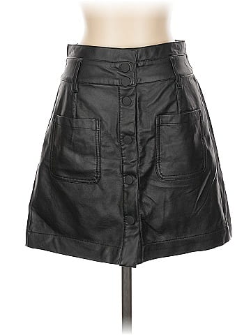 TGLA Faux Leather Skirt (view 1)