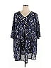 Ellos 100% Polyester Blue 3/4 Sleeve Blouse Size 26 - photo 1
