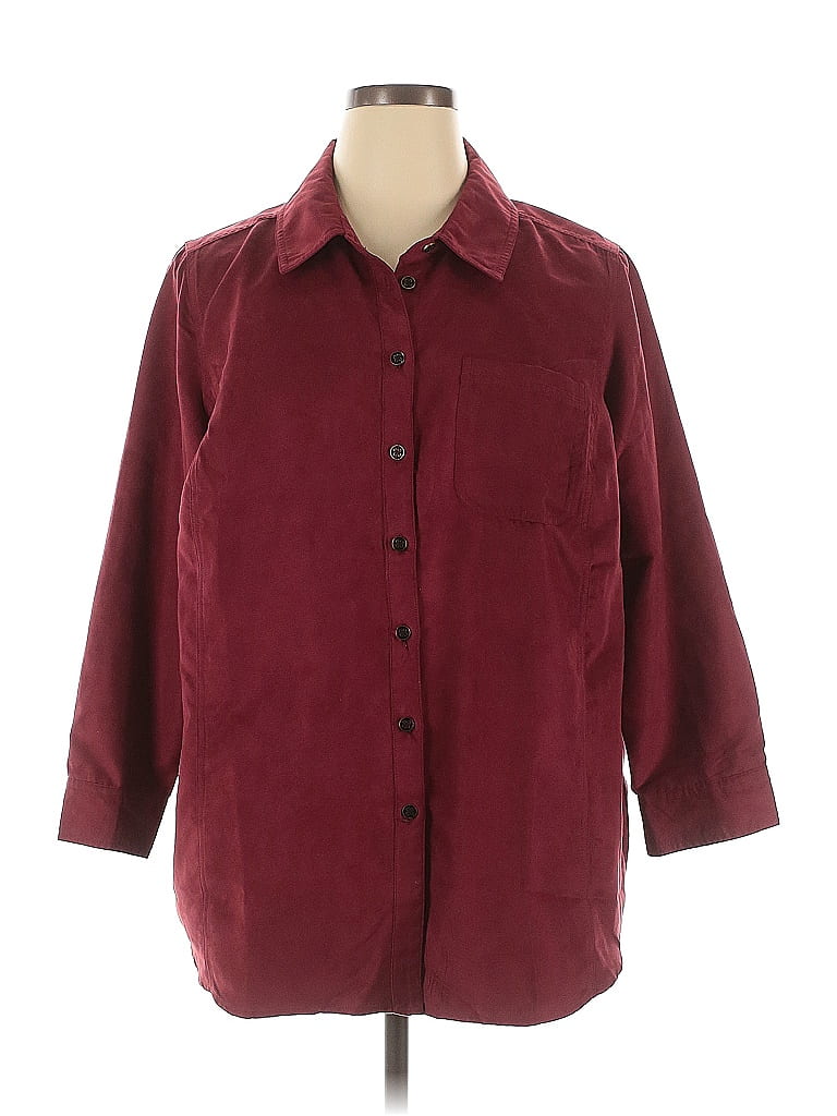 Haut Catherines Taille 1X - Couleur Bordeaux/rouille, Manches 3/4, Occasion Très Bon état