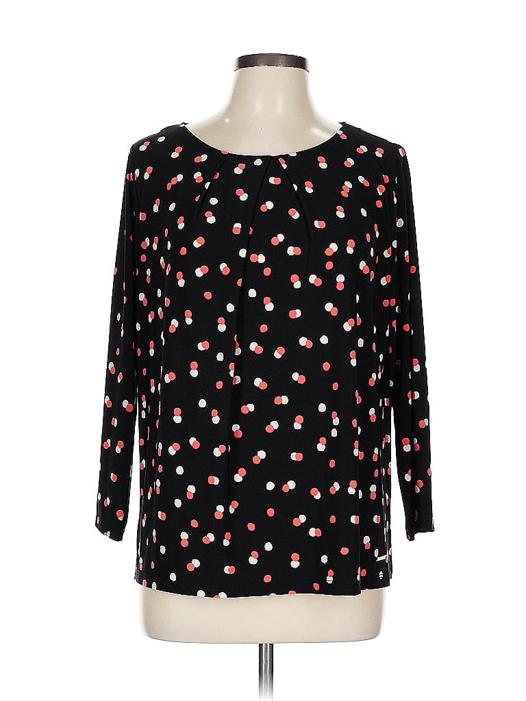 Pre-owned Nine West 3/4 Sleeve Blouse In Black