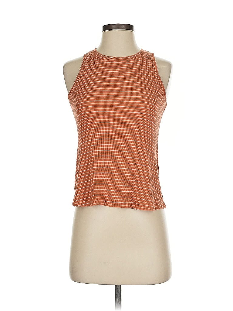 Pre-owned Madewell Tank Top Orange Halter Neckline Tops