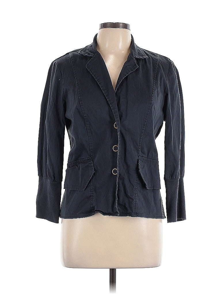 XCVI Blue Black Blazer Size L - photo 1