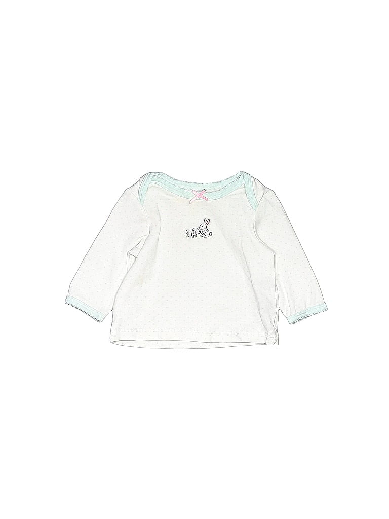 Little Me 100% Cotton White 3/4 Sleeve T-Shirt 0-3 MO / 3 MO - photo 1