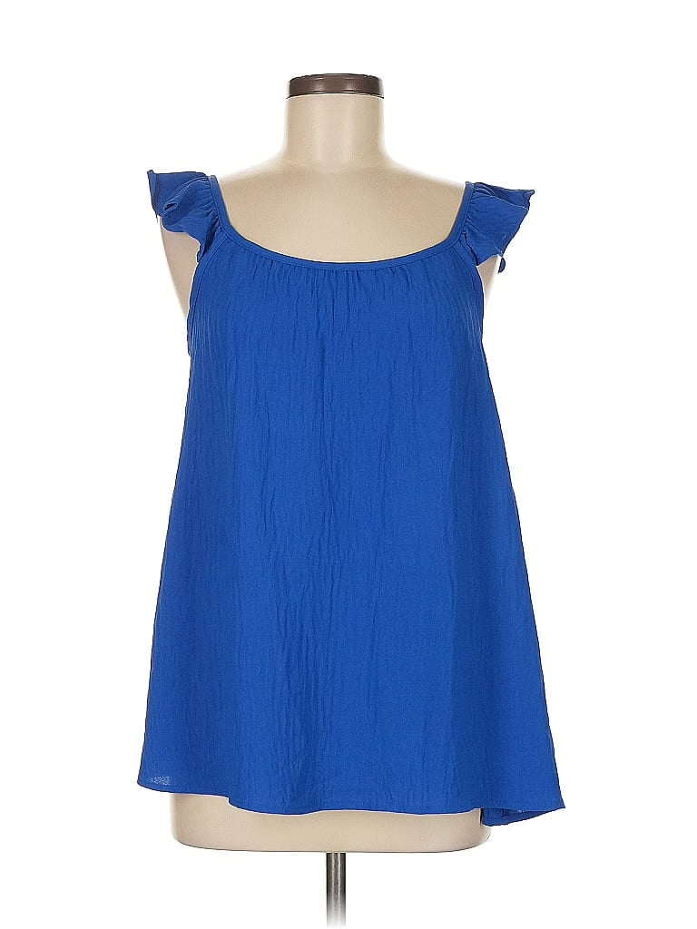 Pre-owned Assorted Brands Sleeveless Blouse In Blue