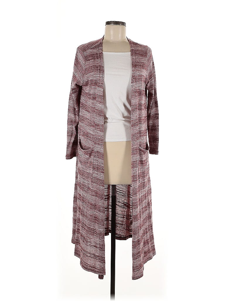 Pre-owned Lularoe Cardigan Sweater In Burgundy