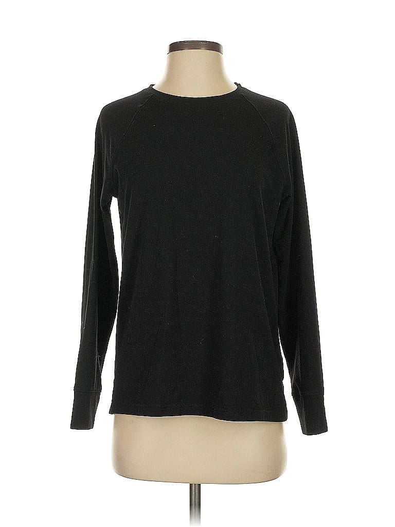 Pre-owned Lands' End Long Sleeve T-shirt In Black