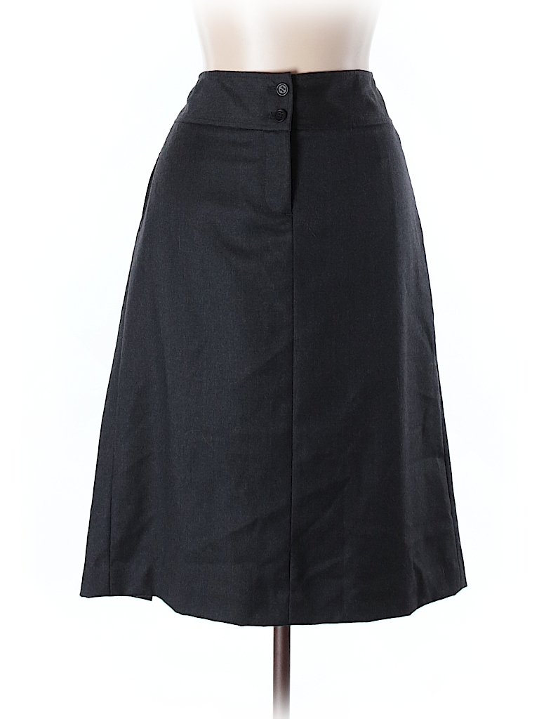 J.Crew 100% Wool Solid Gray Wool Skirt Size 12 - 81% off | thredUP