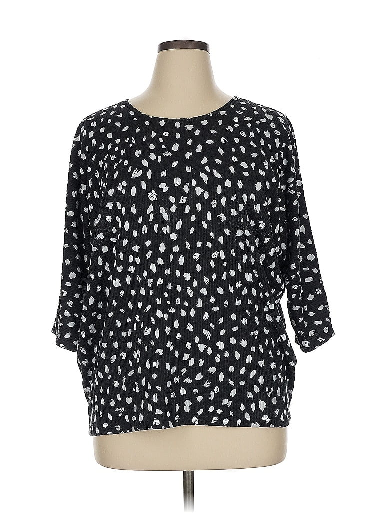 Pre-owned Kim & Cami Long Sleeve T-shirt In Black