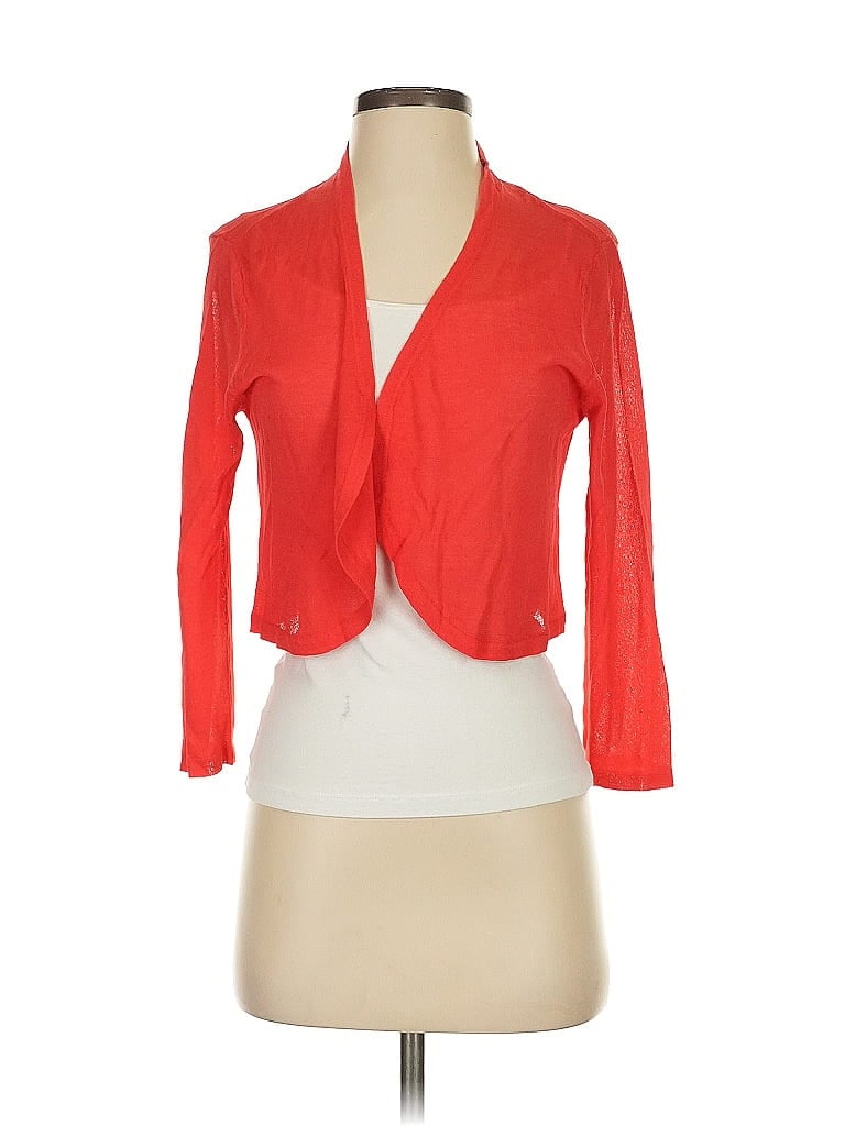 Pre-owned Soft Surroundings Cardigan Sweater In Red