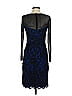 ML Monique Lhuillier Graphic Blue Black Cocktail Dress Size 2 - photo 2