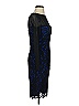 ML Monique Lhuillier Graphic Blue Black Cocktail Dress Size 2 - photo 4