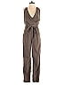 Express Chevron-herringbone Brown Green Jumpsuit Size 00 - photo 1