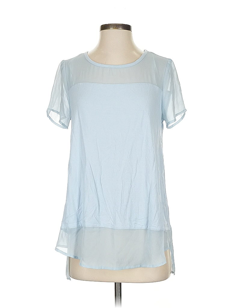 Pre-owned Vince Camuto Short Sleeve T-shirt In Blue