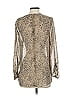 Pins and Needles 100% Polyester Animal Print Tan 3/4 Sleeve Blouse Size S - photo 2