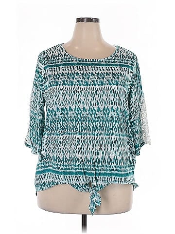 New York Laundry 3/4 Sleeve Blouse (view 1)