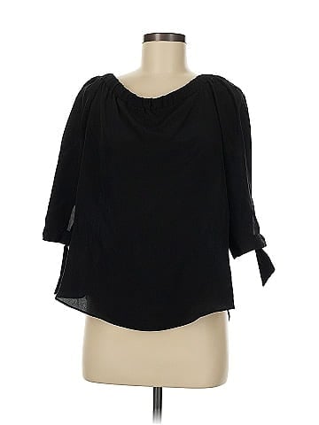 Guest Editor 3/4 Sleeve Silk Top (view 1)