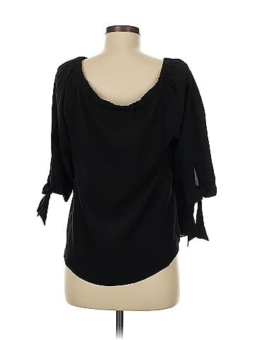 Guest Editor 3/4 Sleeve Silk Top (view 2)