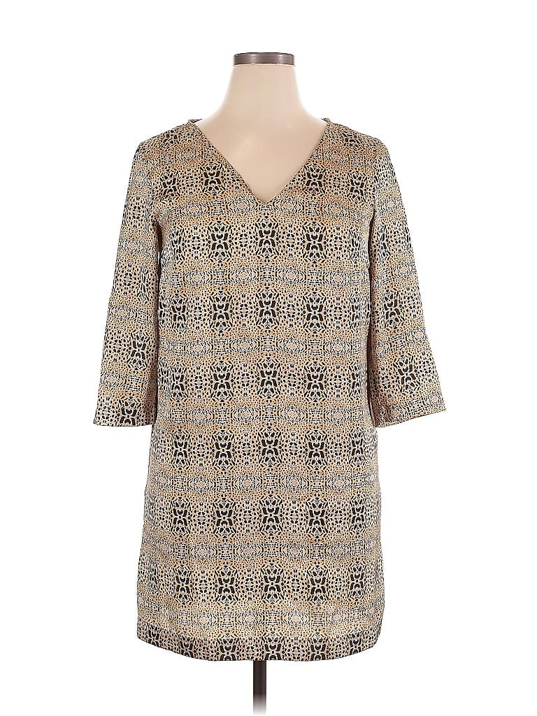Pre-owned Mng Casual Dress In Brown