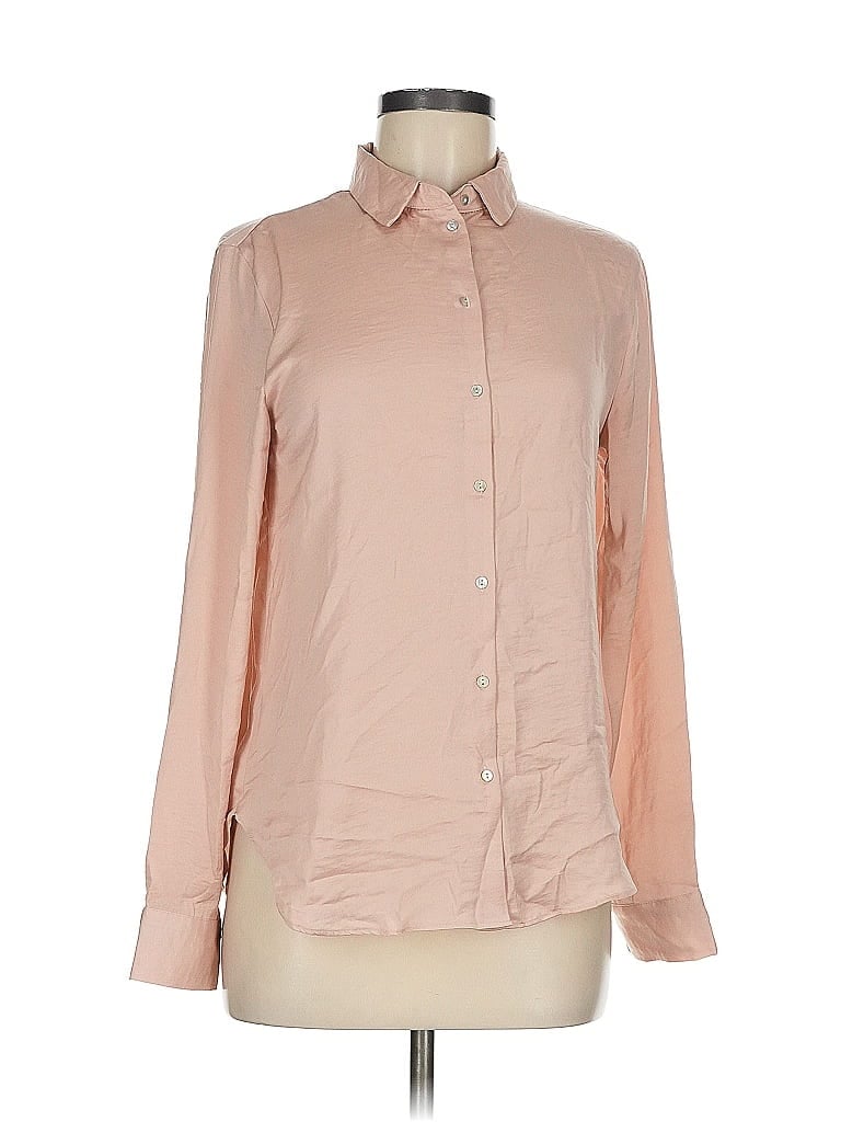 Pre-owned H&m Long Sleeve Blouse In Brown