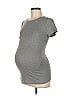 Isabel Maternity Gray Short Sleeve T-Shirt Size S - photo 1