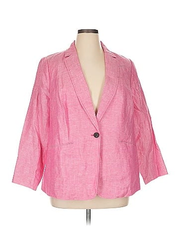 Talbots 100 Linen Pink Blazer Size 16 petite 75 off ThredUp