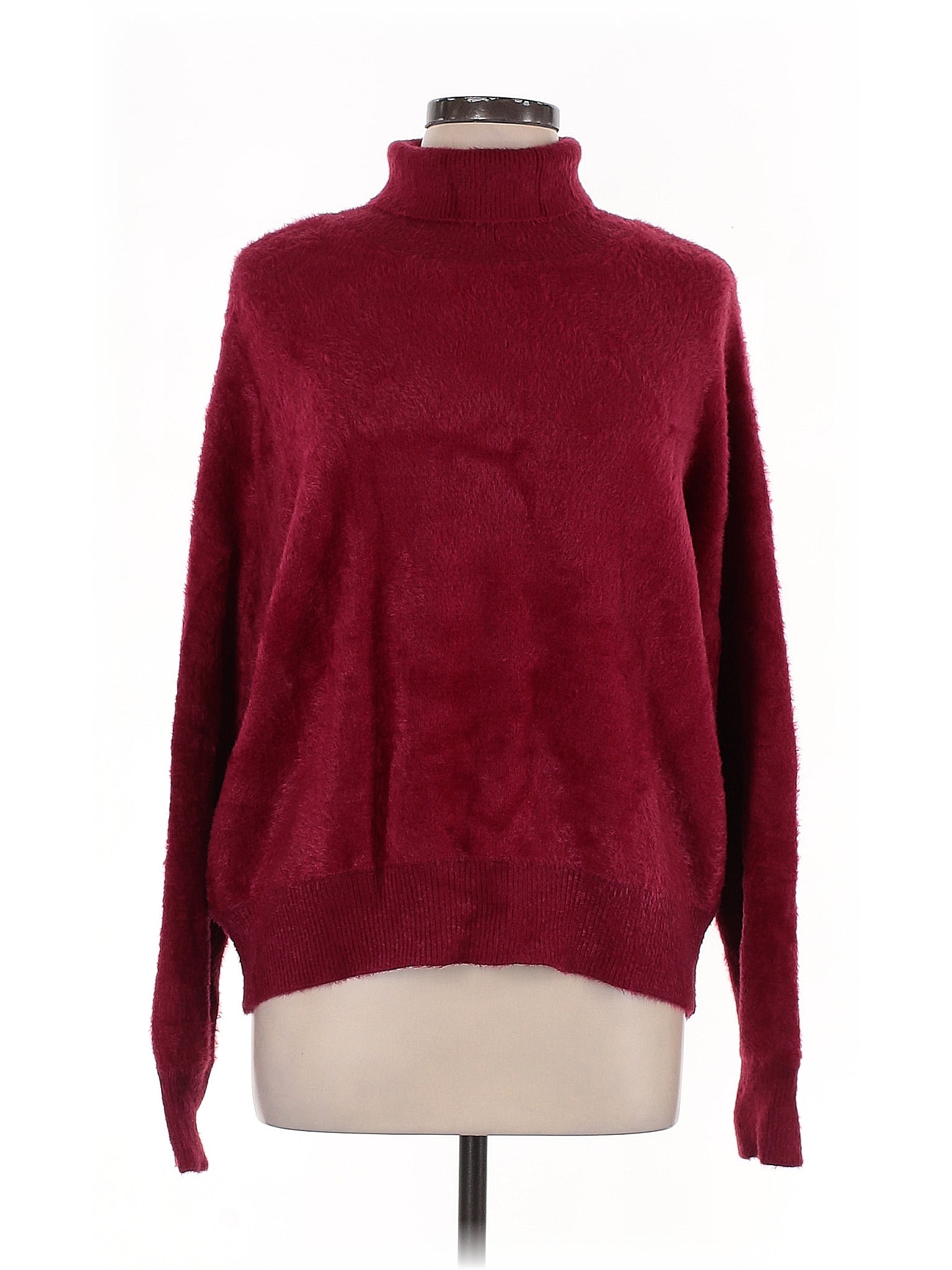 Outlet New Devotion By Cyrus Burgundy Roll Neck Long Sleeve Sweater Women's Size XL