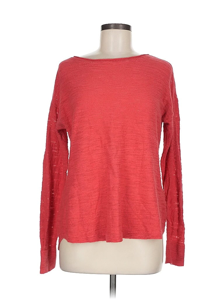 Click to view more detailed imagery on our partner's website Pre-owned Ann Taylor Loft Long Sleeve Top Red Boatneck Tops