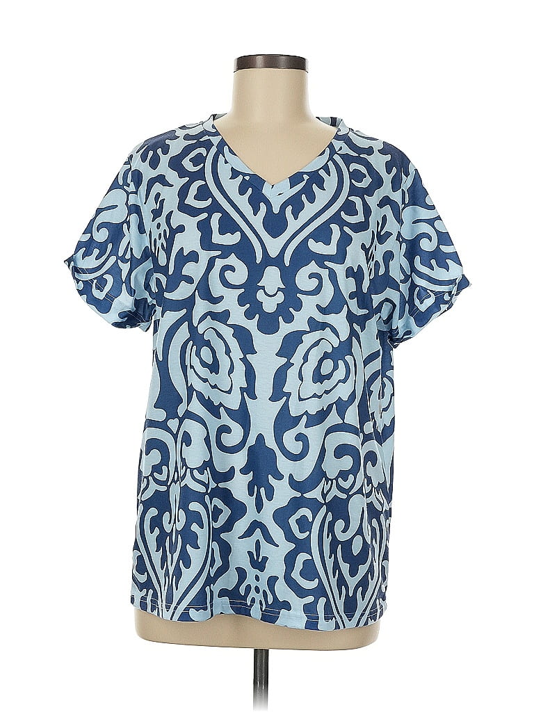 Pre-owned Assorted Brands Short Sleeve T-shirt In Blue