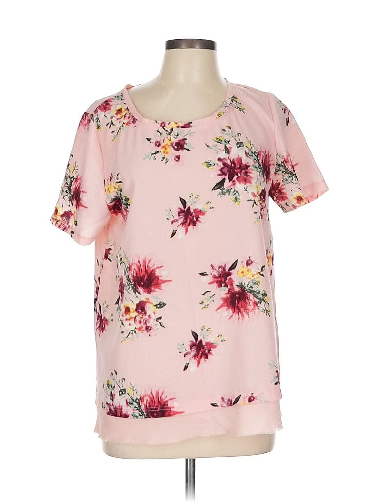 Click to view more detailed imagery on our partner's website Pre-owned Jodifl Short Sleeve Blouse In Pink