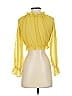 étophe studios 100% Polyester Yellow 3/4 Sleeve Blouse Size S - photo 2