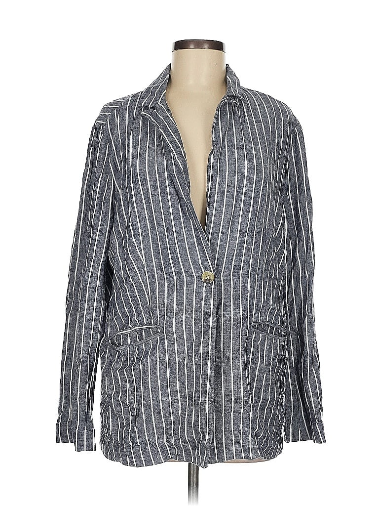 Pre-owned Lucky Brand Long Sleeve Button Down Shirt In Gray