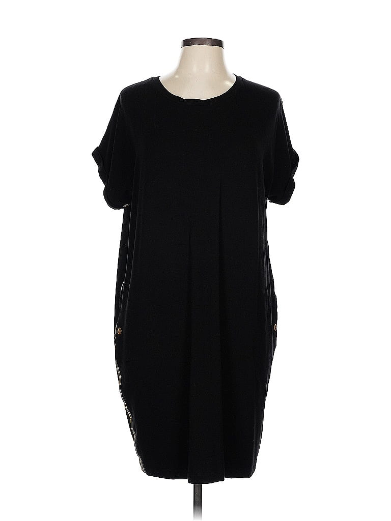 Barbour Solid Black Casual Dress Size 10 - photo 1