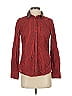 Merona 100% Cotton Houndstooth Red Long Sleeve Button-Down Shirt Size S - photo 1