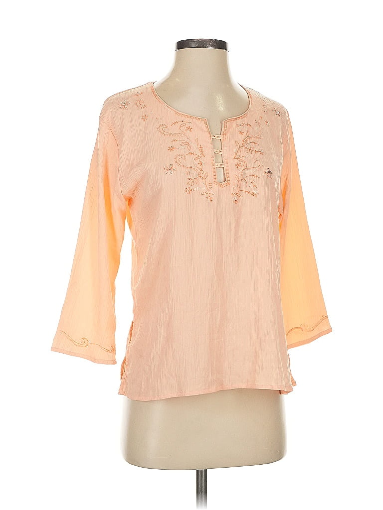 UNITI Orange 3/4 Sleeve Blouse Size S - photo 1