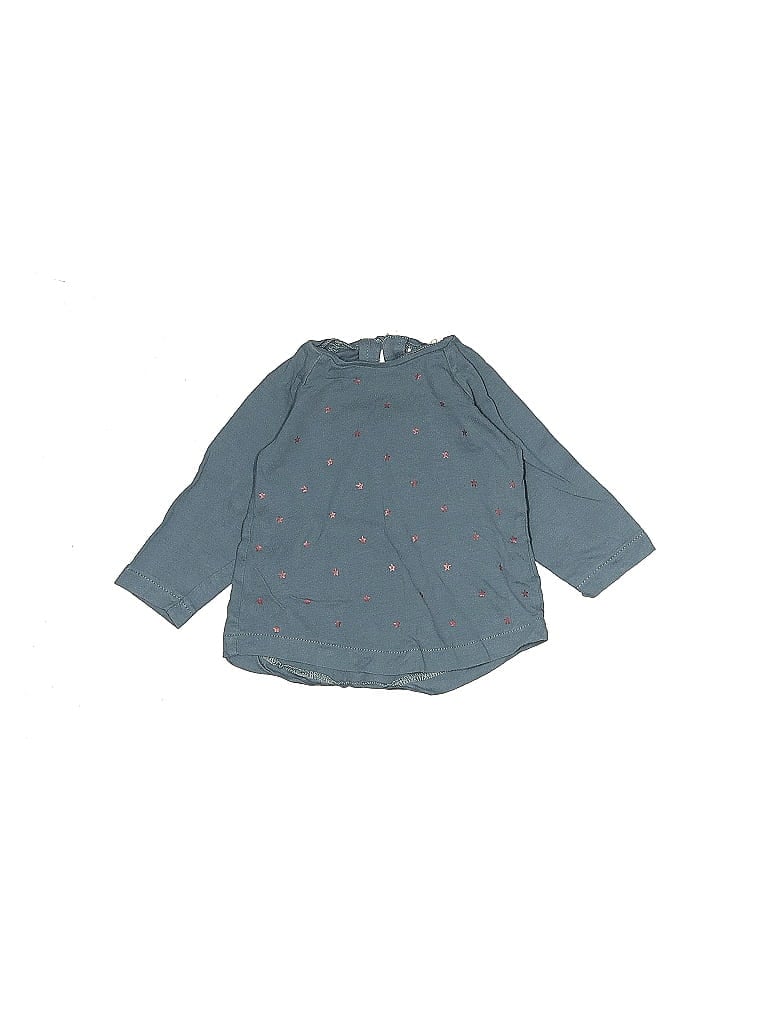 Pre-owned Zara Babies' 3/4 Sleeve T-shirt In Blue