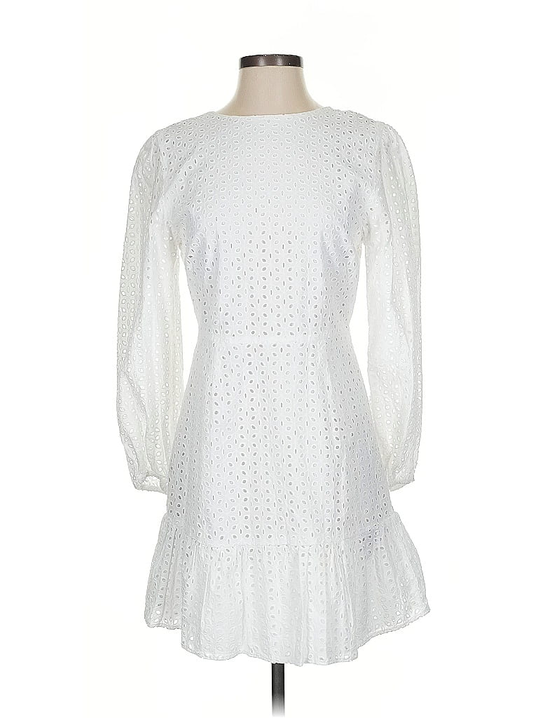 Pre-owned Never A Wallflower Casual Dress In White