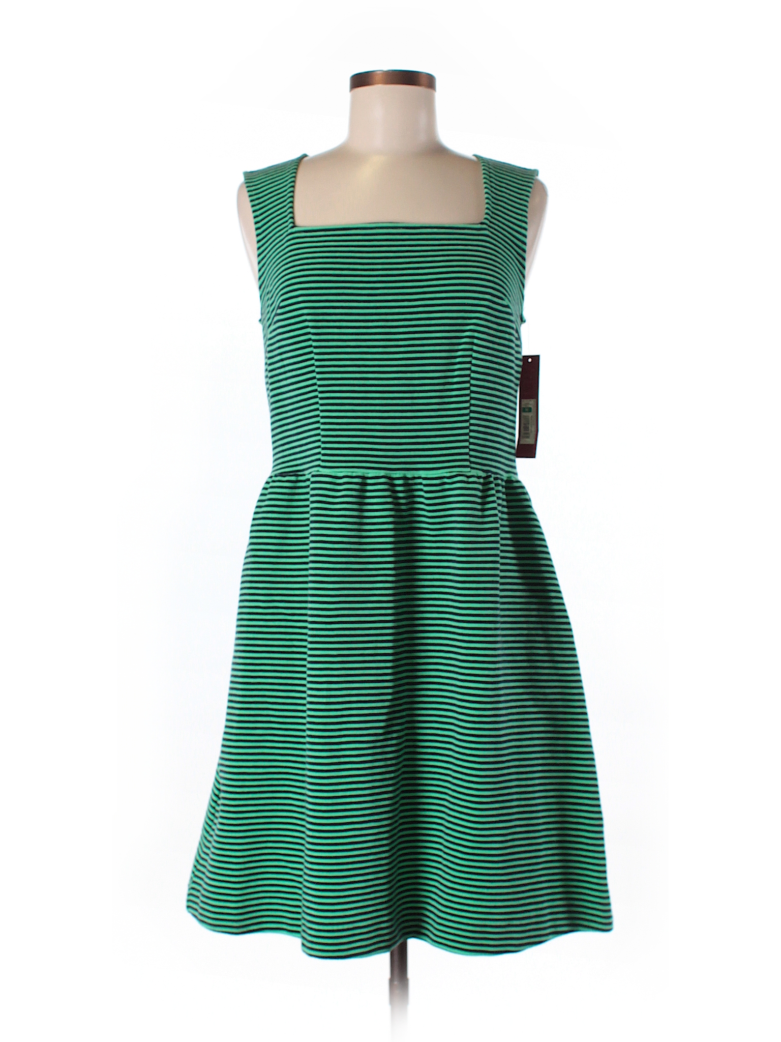 Merona Stripes Green Casual Dress Size M - 39% off | thredUP