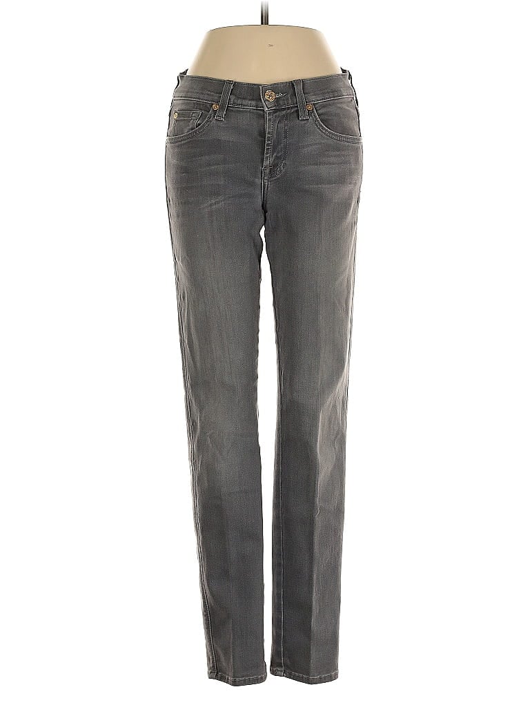 Pre-owned 7 For All Mankind Jeans In Gray