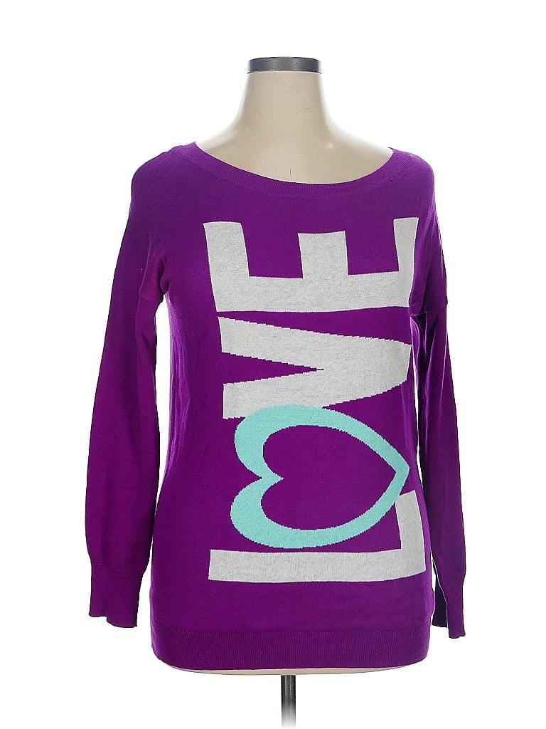 Pre-owned Arizona Jean Company Pullover Sweater In Purple