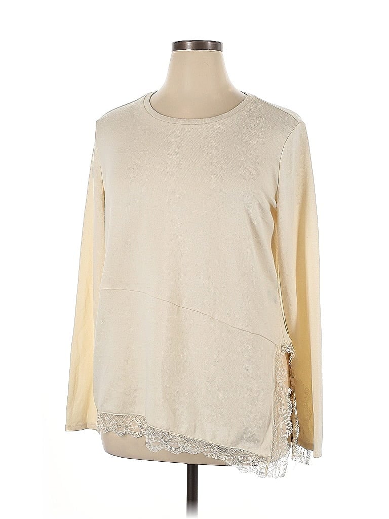DG^2 by Diane Gilman Ivory Pullover Sweater Size XL - photo 1