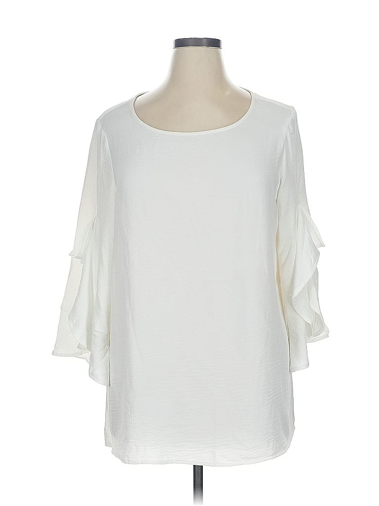 Pre-owned Counterparts 3/4 Sleeve Blouse In White