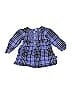 Carter's 100% Cotton Blue 3/4 Sleeve Button-Down Shirt 3-6 MO / 6 MO - photo 1