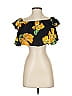 Zara Basic 100% Polyester Yellow Short Sleeve Blouse Size S - photo 1