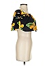 Zara Basic 100% Polyester Yellow Short Sleeve Blouse Size S - photo 4
