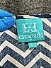 Escapada 100% Rayon Chevron-herringbone Blue Casual Dress Size M - photo 6