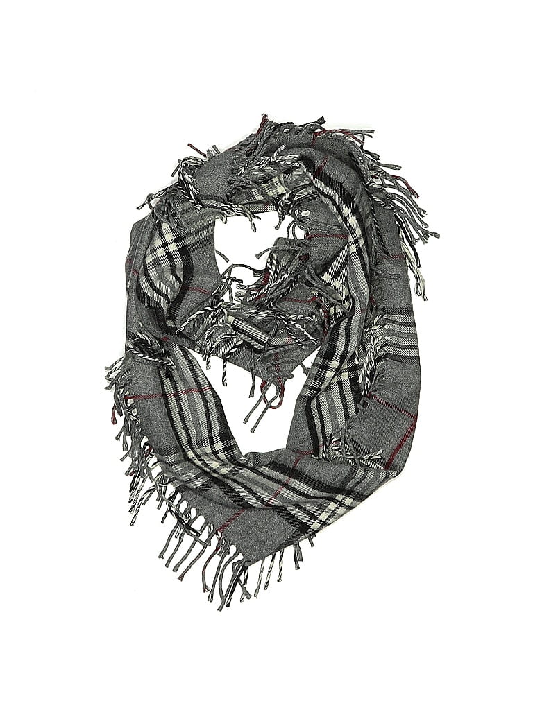 Dillard's 100% Acrylic Plaid Gray Scarf One size - photo 1