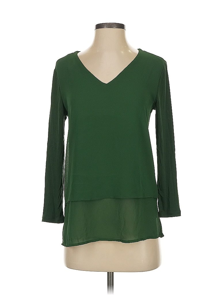 Pre-owned Michael Michael Kors 3/4 Sleeve Blouse In Green