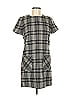 Plastic Island 100% Denim Plaid Gray Casual Dress Size M - photo 1